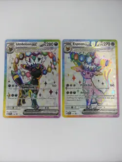Pokemon TCG - Umbreon ex 176 & Espeon ex 175 Prismatic Evolutions Ultra Rare NM - Image 1
