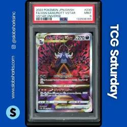 2022 POKEMON SWSH VSTAR UNIVERSE JP #230/172 HISUIAN SAMUROTT V SAR PSA 9 - Image 1