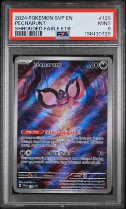2024 POKEMON SVP EN-SV BLACK STAR PROMO #129 PECHARUNT PSA 9 - Image 1