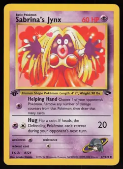 Sabrina's Jynx 57/132 Uncommon Gym Challenge 1st Edition Pokemon - Image 1