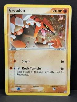 Groudon 5/106 Emerald Holo Ultra Rare Pokemon TCG Nintendo MP - Image 1