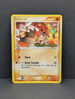 Groudon 5/106 EX Emerald Reverse Holo Rare Pokemon TCG Nintendo MP - Image 1
