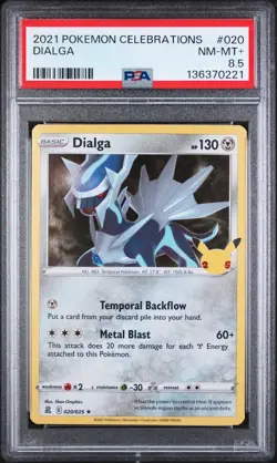 2021 POKEMON CELEBRATIONS #020 DIALGA PSA 8.5 - Image 1