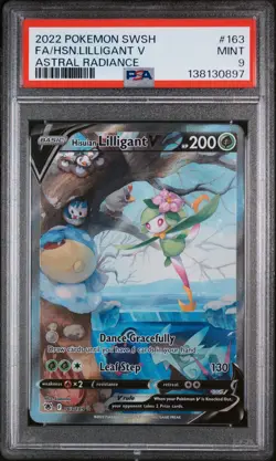 2022 POKEMON SWORD & SHIELD ASTRAL RADIANCE FULL ART/HISUIAN LILLIGANT V PSA 9 - Image 1
