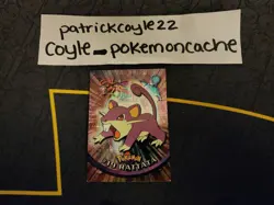 Rattata #19 Holo Pokemon Topps Series 1 Card (Black Label) MP - Image 2