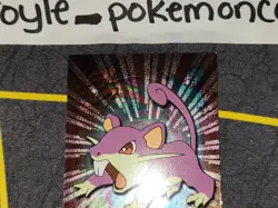 Rattata #19 Holo Pokemon Topps Series 1 Card (Black Label) MP - Image 3