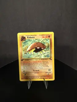 Pokemon TCG Kabuto Fossil 1st Edition Common 50/62 Vintage - Image 1