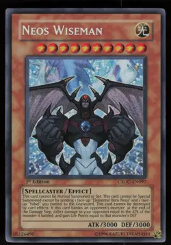 Neos Wiseman CSOC-EN097 Secret Rare 1st Edition Yu-Gi-Oh - Image 1