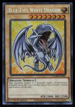 Blue-Eyes White Dragon BLMM-EN001 Secret Rare 1st Edition Yu-Gi-Oh - Image 1