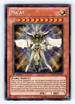 Yugioh Ma'at PRC1-EN017 1st Edition Secret Rare Holo - NM 💎 - Image 1