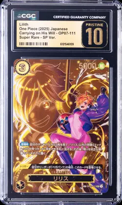2025 ONE PIECE JPN CARRYING ON HIS WILL SUPER RARE SP VER LILITH CGC 10 PRISTINE - Image 1