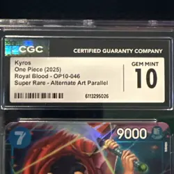 KYROS - One Piece TCG OP10-046 - AA Super Rare SR - Royal Blood CGC GEM MINT 10 - Image 2
