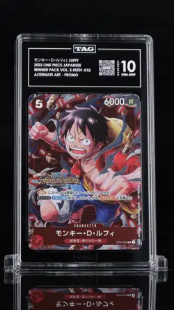 TAG 10 GEM MINT Japanese One Piece 2023 Monkey Luffy ST01-012 PROMO WINNER NR4 - Image 1