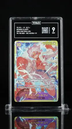 TAG 9 MINT JAPANESE ONE PIECE 2024 Monkey D. Luffy OP05-119 SEC PRB-01 NR4 - Image 1