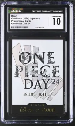 CGC 10 GEM MINT JAPANESE ONE PIECE 2024 DON!! CARD PCC-ONE PIECE DAY'24- NR4 - Image 1