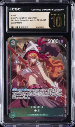 2023 ONE PIECE JPN PC: BEST SELECTION VOL. 1 SUPER RARE NAMI CGC 10 PRISTINE - Image 1