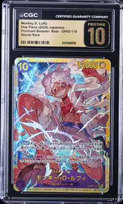 2024 ONE PIECE JAPANESE PREMIUM BOOSTER BEST SR MONKEY D. LUFFY CGC 10 PRISTINE - Image 1