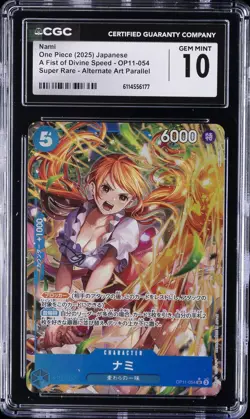 2025 ONE PIECE JPN A FIST OF DIVINE SPEED ALTERNATE ART #OP11-054 NAMI CGC 10 - Image 1