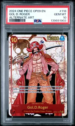2024 ONE PIECE OP09-EMPERORS IN THE NEW WORLD ALTERNATE ART GOL D. ROGER PSA 10 - Image 1