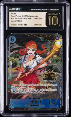 2025 ONE PIECE JPN 3RD ANNIVERSARY SET SUPER RARE #OP11-054 NAMI CGC 10 PRISTINE - Image 1