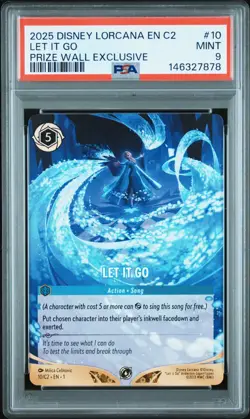 2025 DISNEY LORCANA EN C2-LORCANA CHALLENGE PROMO #10 LET IT GO PSA 9 - Image 1