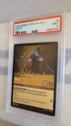 2023 Disney Lorcana - The First Chapter Foil Hades Lord of Underworld PSA 9 MINT - Image 1