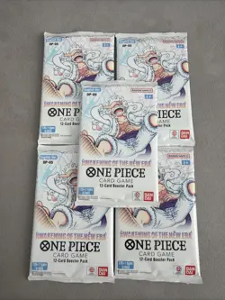 One Piece Card OP-05 ENGLISH Awakening Of The New Era Sealed Booster Pack X5 - Image 1
