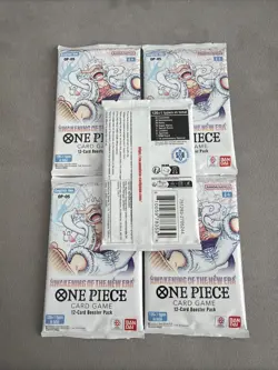 One Piece Card OP-05 ENGLISH Awakening Of The New Era Sealed Booster Pack X5 - Image 2
