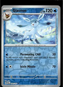 Pokemon Glaceon 054/167 Twilight Masquerade Reverse Holo Uncommon 2 Card Lot - Image 1