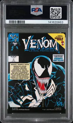 2025 MTG MARVEL'S SPIDER-MAN #0233 EDDIE BROCK/VENOM, LETHAL PROTECTOR PSA 9 - Image 2