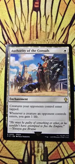 Authority of the Consuls Commander: Final Fantasy Regular Enchantment Rare MTG - Image 1
