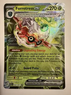 FORRETRESS EX 002/091 PALDEAN FATES POKEMON (DOUBLE RARE, NM) - Image 1