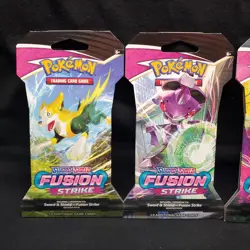 Pokemon Fusion Strike Sleeved Booster Pack Complete ART SET of 4 Packs SEALED - Image 2