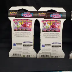 Pokemon Fusion Strike Sleeved Booster Pack Complete ART SET of 4 Packs SEALED - Image 5