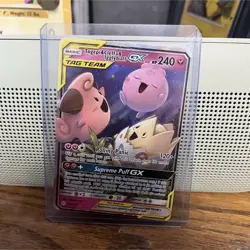 Pokemon Togepi & Cleffa & Igglybuff GX Ultra Rare TAG TEAM 143/236 Holo - Image 1