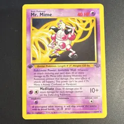Pokemon TCG Mr. Mime 1st Edition Jungle non holo Rare 22/64 - Image 1