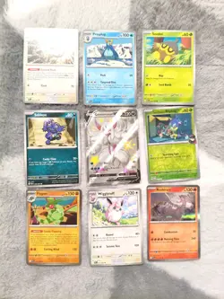Pokemon 9 Card Bulk Lot | 1 Holo + 8 Common – Authentic TCG Collection (17) - Image 1