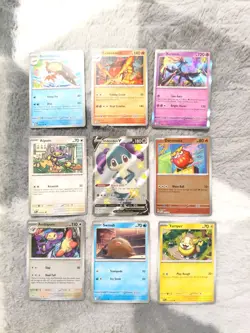 Pokemon 9 Card Bulk Lot | 1 Holo + 8 Common – Authentic TCG Collection (13) - Image 1