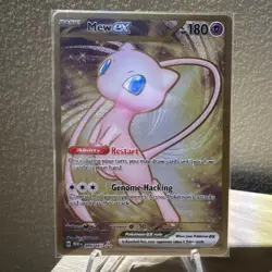 Pokemon TCG Mew EX 205/165 Scarlet & Violet 151 Ultra Rare Basic 180 HP Metal - Image 1