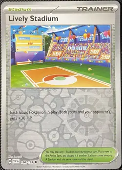 Lively Stadium 180/191 Sv08: Surging Sparks Reverse Holo - Pokemon Card - Image 1