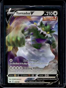 2021 Pokemon SWSH Chilling Reign Tornadus V #124/198 - Image 1