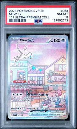 2023 POKEMON SVP EN-SV PROMO 151 ULTRA-PREMIUM COLLECTION #053 MEW EX PSA 8 - Image 1