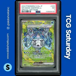 2024 POKEMON TERASTAL FEST JP #208/187 WELLSPRING MASK OGERPON EX SAR PSA 7 - Image 1