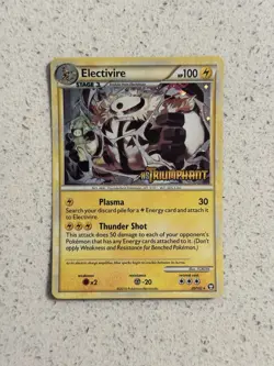Electivire 20/102 Holo Stamped PRERELEASE 2010 HGSS Triumphant Pokemon Card NM - Image 1
