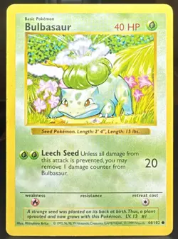 Pokemon Pokemon TCG Bulbasaur 044/102 Base Set (Shadowless) Regular Card - Image 1