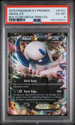 2015 POKEMON XY PROMOS MEGA ABSOL-PREMIUM COLLECTION #XY62 ABSOL EX PSA 6 - Image 1