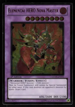 Elemental HERO Nova Master (UTR) GENF-EN093 Ultimate Rare 1st Edition Yu-Gi-Oh - Image 1