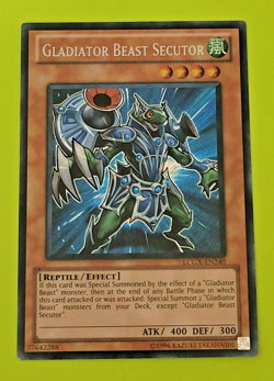 Yu-Gi-Oh Gladiator Beast Secutor Secret Rare LCGX-EN240 Nm - Image 1