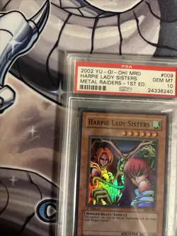 Yu-Gi-Oh! Metal Raiders Harpie Lady Sisters 1st Edition Card MRD-009 PSA 10 - Image 2
