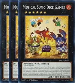 Yugioh - Musical Sumo Dice Games x 3 - 1st Edition LP - Free Holographic Card - Image 1